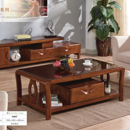 简约现代实木电视柜茶几组合套装H1520-4