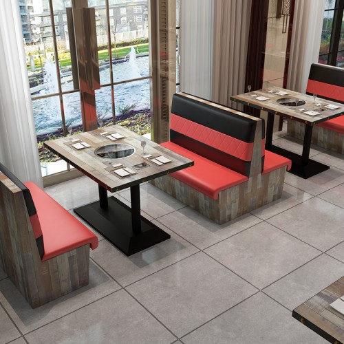 卡座沙发奶茶甜品火锅店KTV双人卡座坐沙发桌椅组合 咖啡厅西餐厅