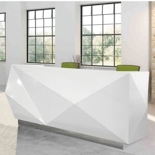 简约现代咨询吧台异形创意收银台前台08