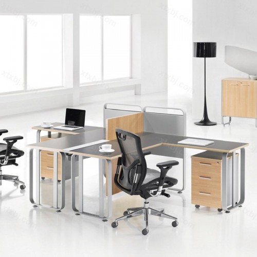 办公桌电脑桌 组合二人位工作台屏风隔断桌03