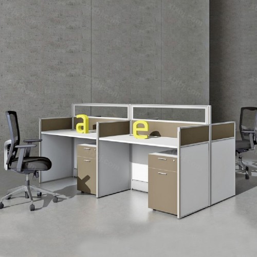 简约办公屏风隔断组合办公桌 职员桌07