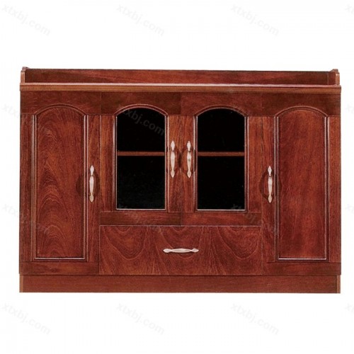 实木油漆茶水柜文件柜矮柜01