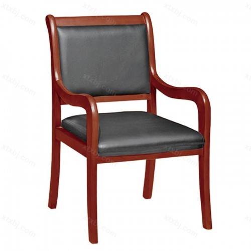 实木办公会议椅四脚扶手椅03