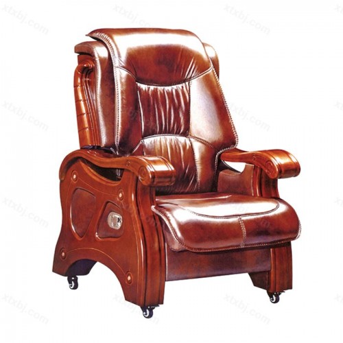 办公椅子电脑椅实木四脚总裁椅14