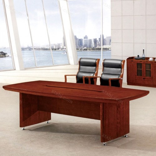 现代办公小型会议桌实木长桌04