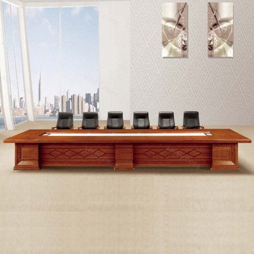 大型会议桌实木长条桌办公桌09