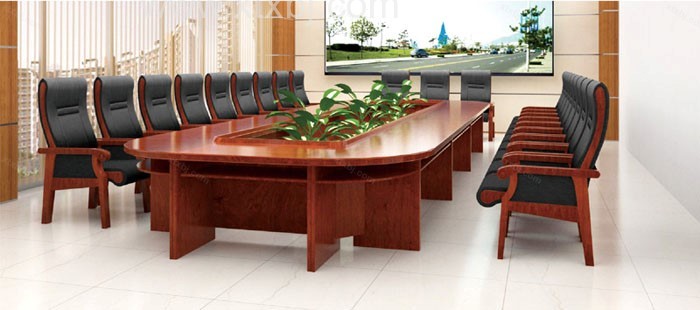 现代油漆会议桌椭圆形长型桌12