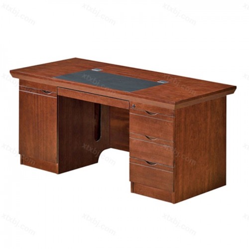 实木油漆老板桌单人主管班台电脑桌03