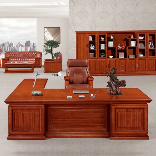总裁办公桌实木班台油漆电脑桌11