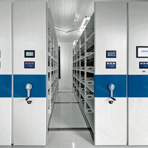 现代手摇式轨道移动智能档案密集柜15