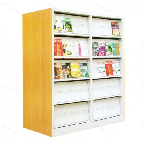 简易期刊架双柱书架资料架13