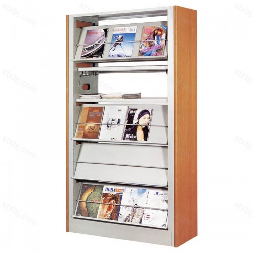 简易钢木期刊架书架资料架14