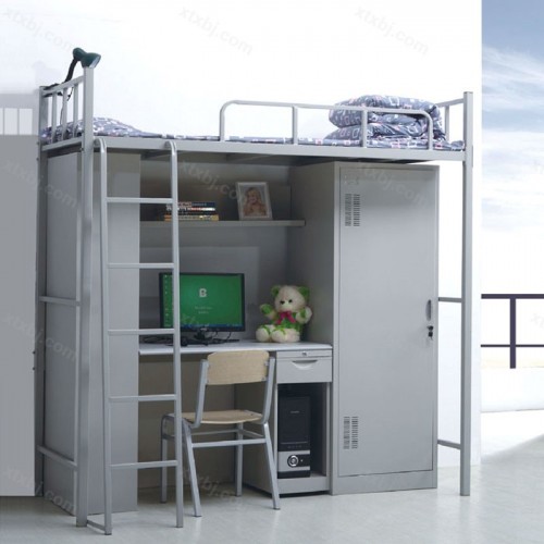 大学生公寓床员工宿舍高架上床下桌组合床06