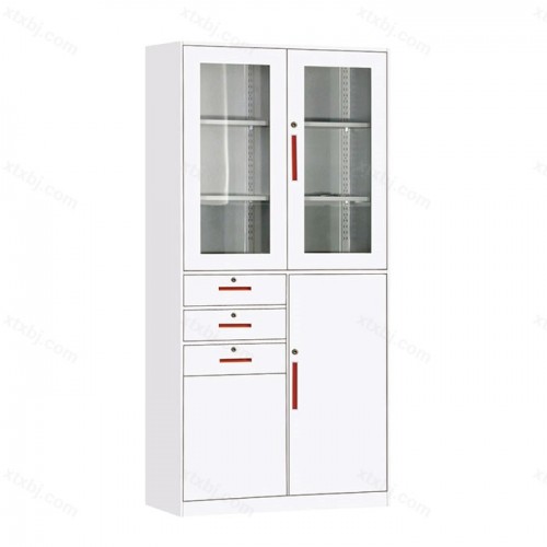 偏三屉玻璃门柜10