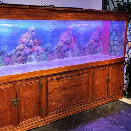 刺猬紫檀实木大型鱼缸