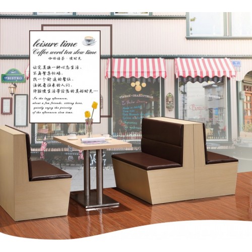 咖啡厅卡座沙发西餐厅甜品店奶茶店沙发桌椅组合茶餐厅沙发