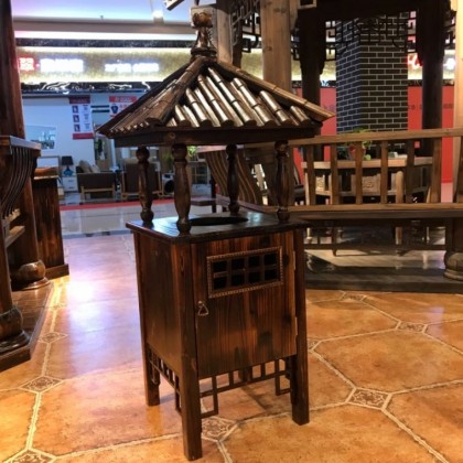 环保箱碳化木户外可以放