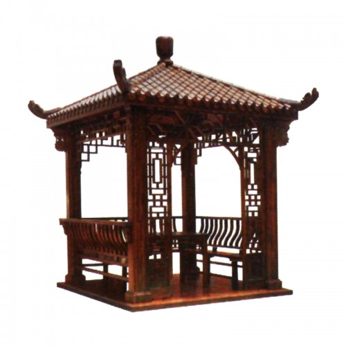 仿古户外休闲碳烧木凉亭 LT龙凤阁庭院景观设计