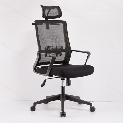 高靠背加头枕电脑椅升降转椅职员网椅办公椅YJ-A101