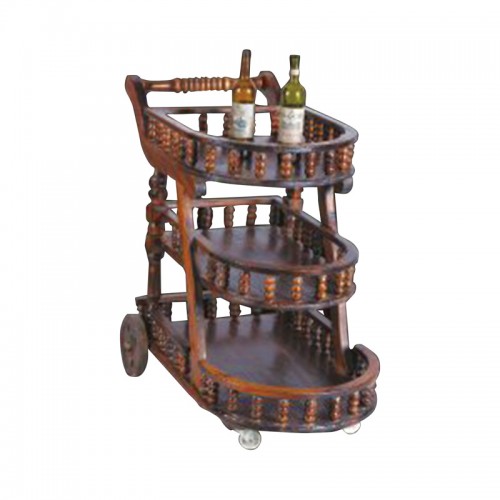 仿古三层送酒车推车酒吧家具IY-11