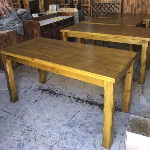 简约现代长方形实木餐桌09