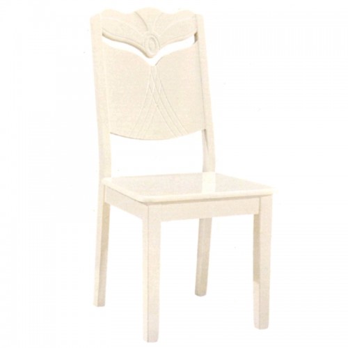 实木现代简约餐椅靠背椅   钻号 米白