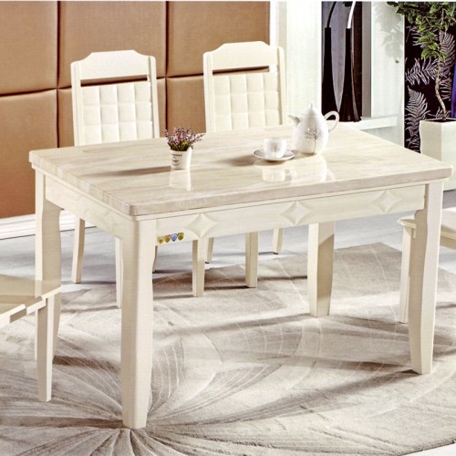 实木大理石餐桌现代简约餐桌椅组合    801