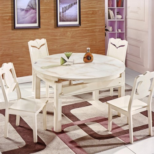实木可伸缩折叠餐桌现代简约餐桌椅组合    B-629