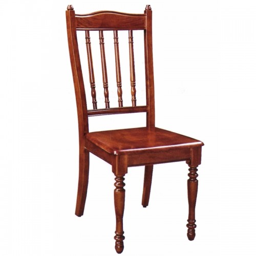 实木简约中式餐椅靠背椅  双柱