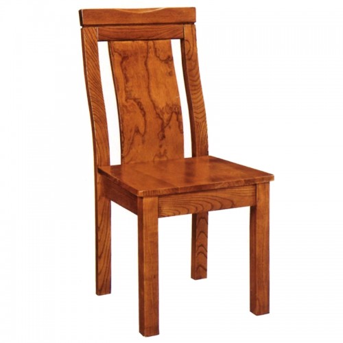 实木餐椅简约家用现代中式原木靠背餐椅   C-大板