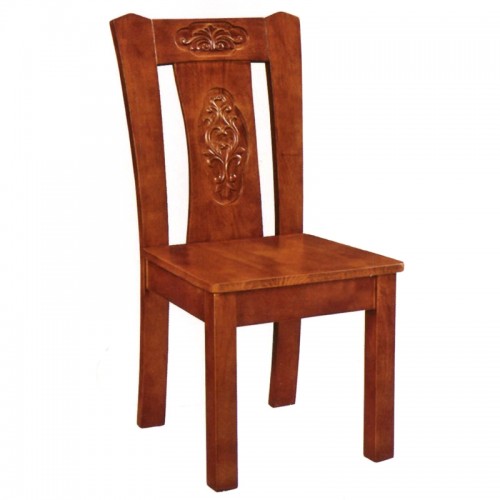 中式实木雕花仿古餐椅靠背椅  双花椅