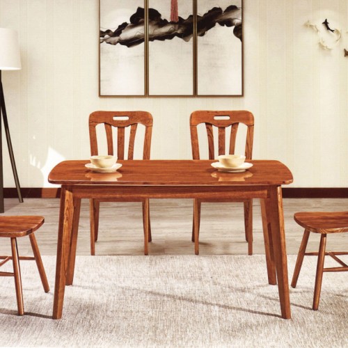 简约实木餐桌椅组合现代小户型长方形餐桌  118A