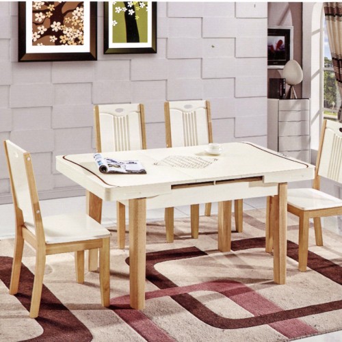 现代简约家用实木折叠伸缩餐桌餐椅组合   B-626-2
