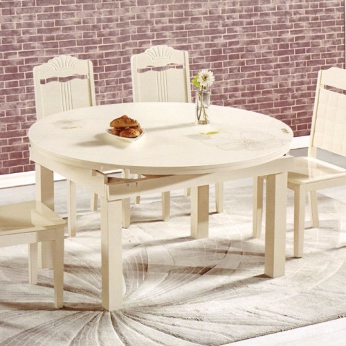 北欧餐桌椅可伸缩折叠现代简约实木餐桌椅组合    04