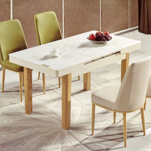 现代简约家用实木折叠伸缩餐桌餐椅组合   B-626-3