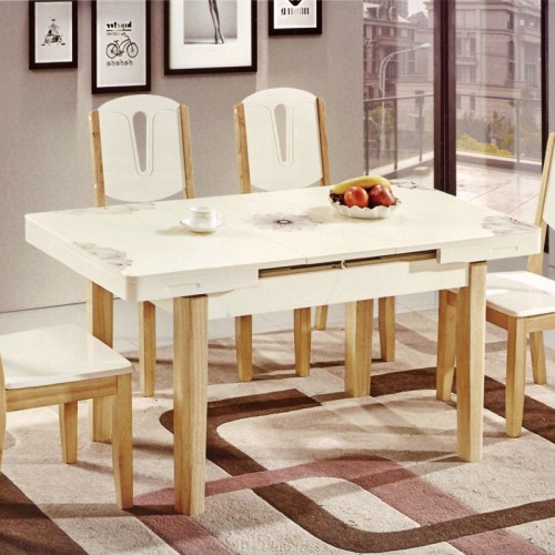 北欧实木餐桌椅组合简约现代伸缩折叠实木餐桌   B-626-1