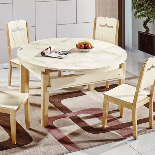 北欧实木餐桌椅组合简约现代实木伸缩折叠餐桌   B-618