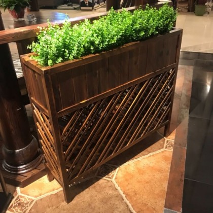 花箱户外碳化木花架防腐木花架阳台装饰品隔断