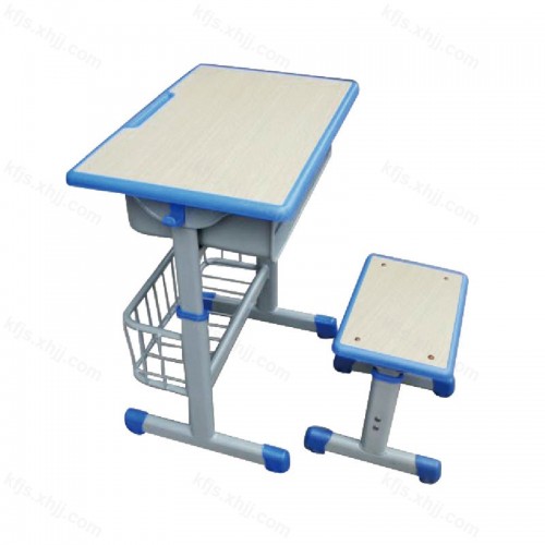 学校可升降课桌椅带网篮课桌椅  KZY-18