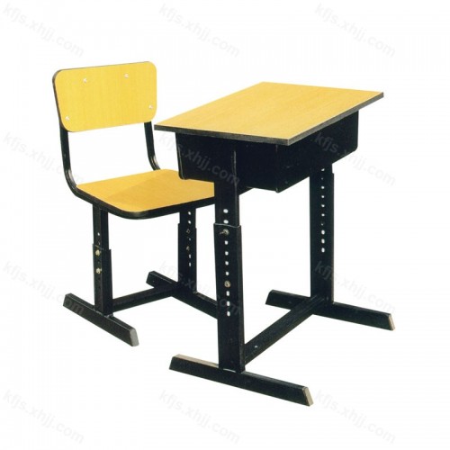钢木结构学生升降课桌椅培训桌椅   KZY-14