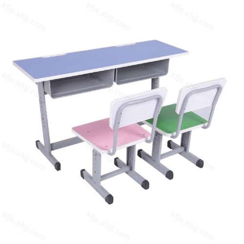 学校学生课桌椅可升降双人学习桌   KZY-11