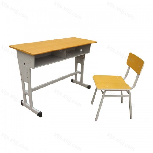 钢木结构学生双人课桌椅教学培训课桌椅   KZY-08