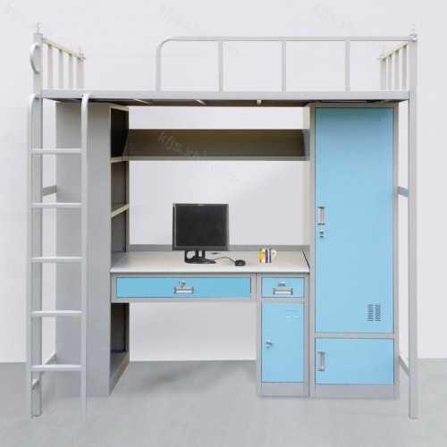 学生公寓床带衣柜书架上床下桌   GYC-03