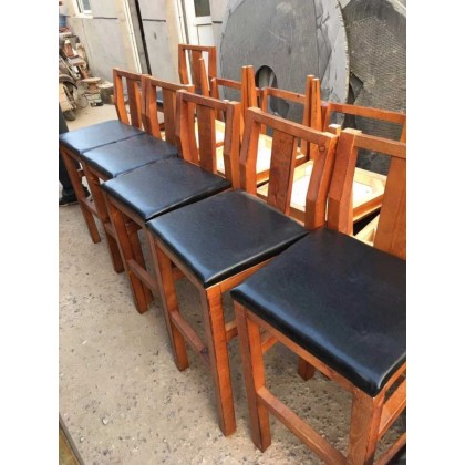 厂家直销实木碳化木餐椅