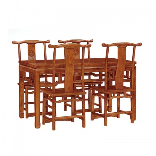 红木餐桌明清古典长方形餐桌椅组合01