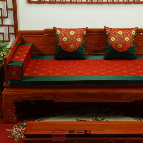 中式古典抱枕真丝罗汉床坐垫扶手枕FYX-Z009