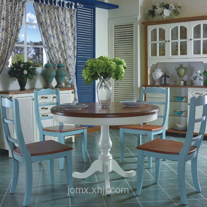 地中海风格圆餐台餐厅组合bct03