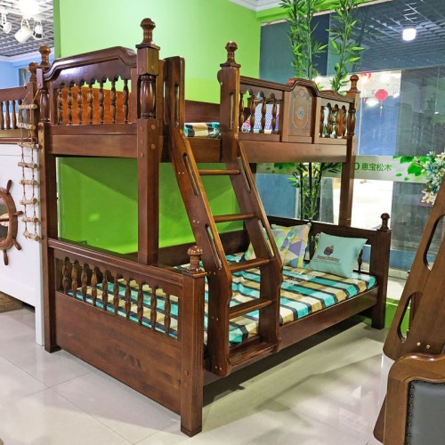 美式双层床护栏儿童床子母床家具10