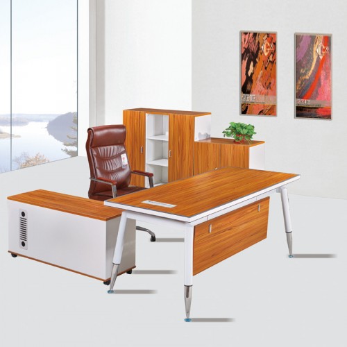 简约现代钢木结合、铝合金包边班台老板桌主管经理桌 030A