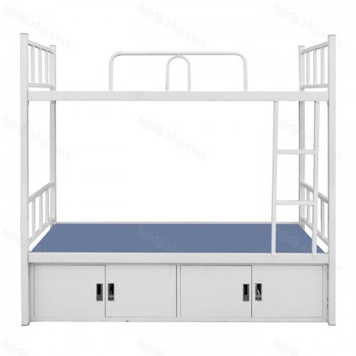 现代上下铺床双层床带储物柜12
